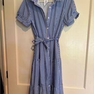 Blue Striped Dress